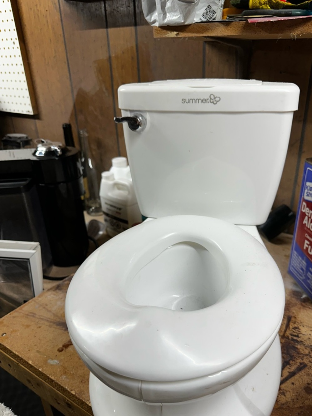 Summer White Elevated Potty Trainer Seat Summer STILL FLUSHES ;)